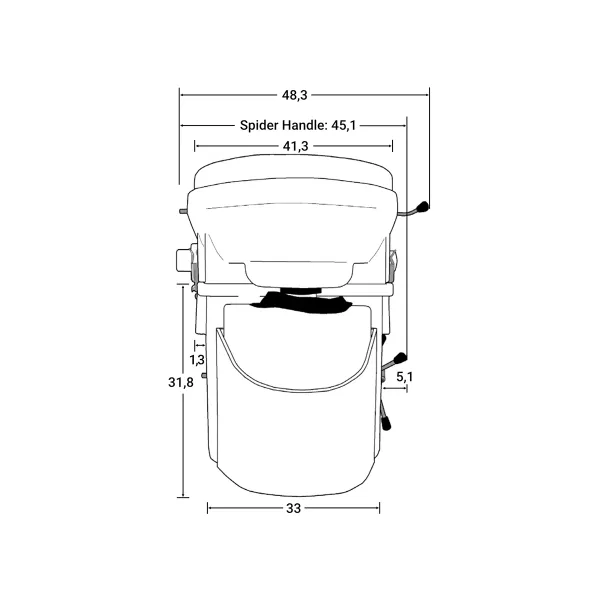 TomTur Nature’s Head Komposttoilette mit Spider Handle Handkurbel